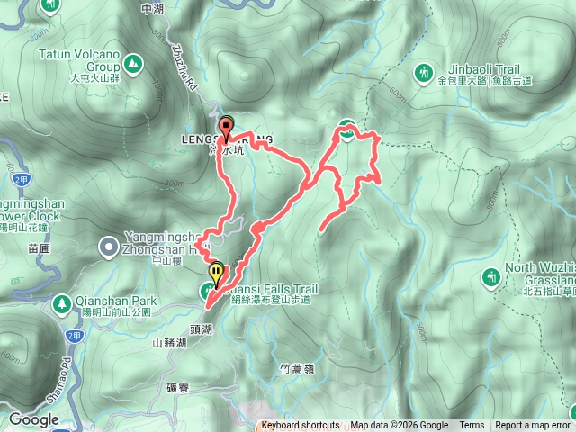 冷水坑擎天崗竹篙山絹絲瀑布冷水坑