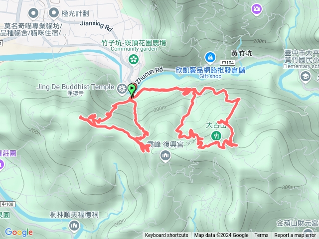 太平淨德寺後山步道+淨德寺上大占山（無基石）預覽圖