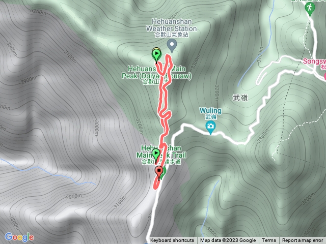 合歡山主峰稜線去/步道回