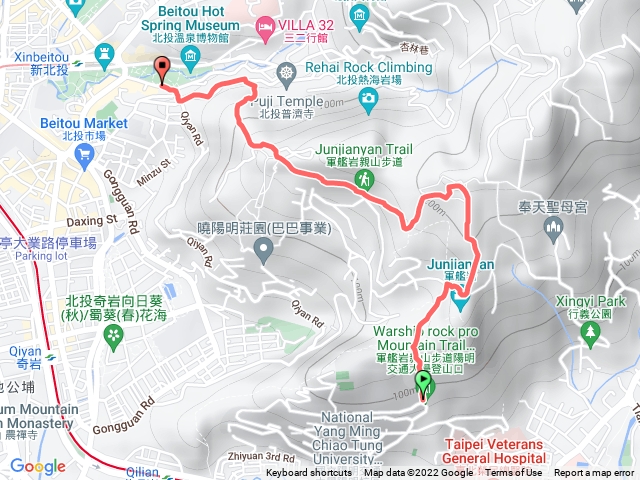 軍艦岩-照明寺-新北投公園