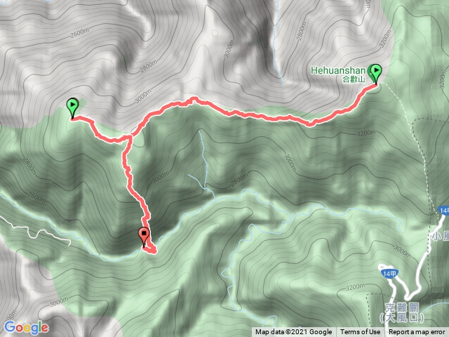 合歡西北峰 下華崗