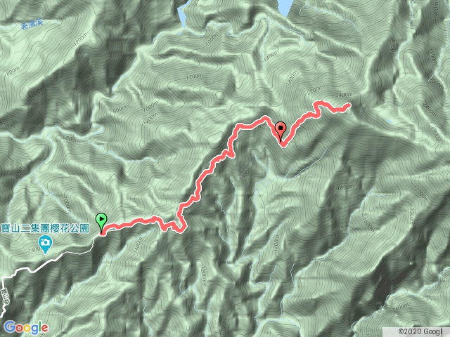 特生中心登山口起登>溪南山(原路往返約6小時) (石山林道洽農家陳先生接駁)