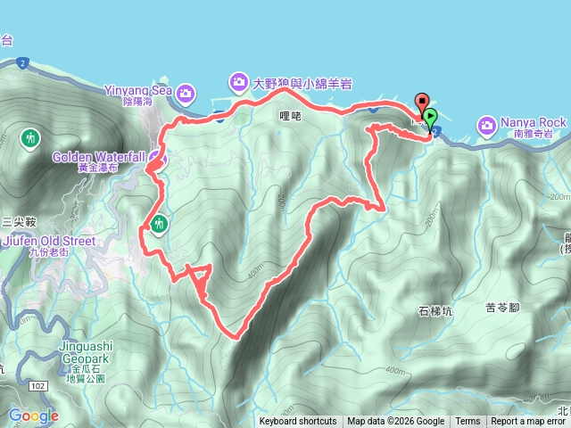 劍龍稜、鋸齒稜、無耳茶壺山、濱海公路O型縱走預覽圖