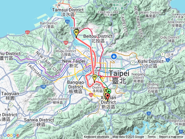 新店建國路-關渡宮uBike來回