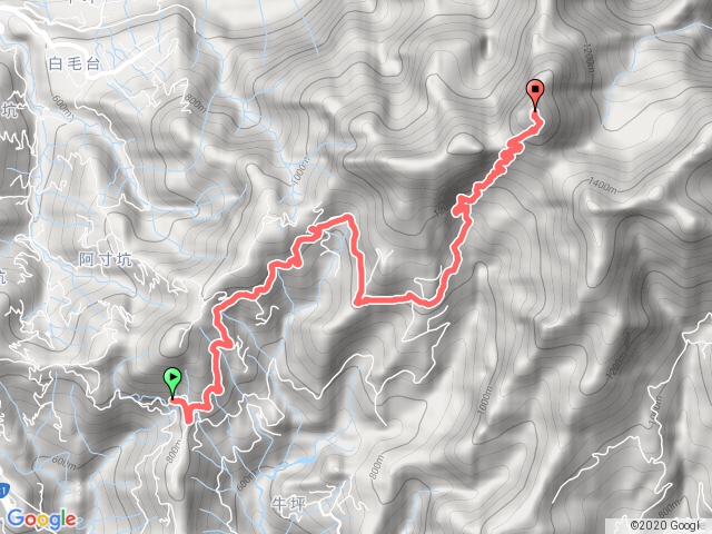 谷關白毛林道登白毛山