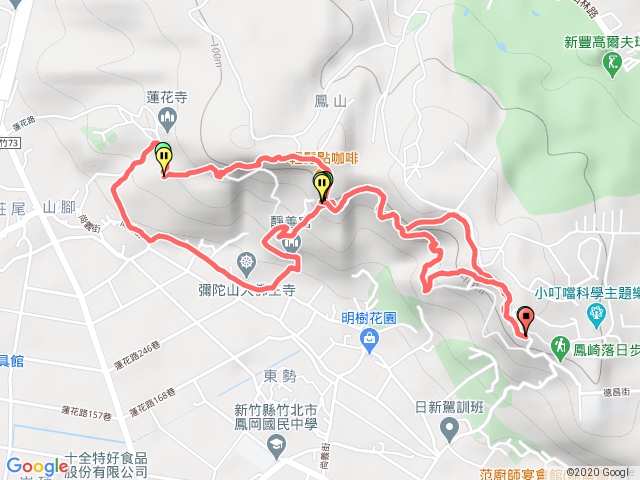 鳳崎落日、蓮花寺步道