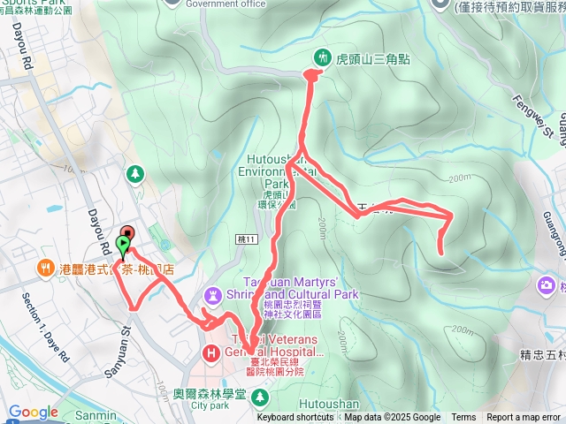 虎頭山西峰到東南峰轉虎頭山三角點
