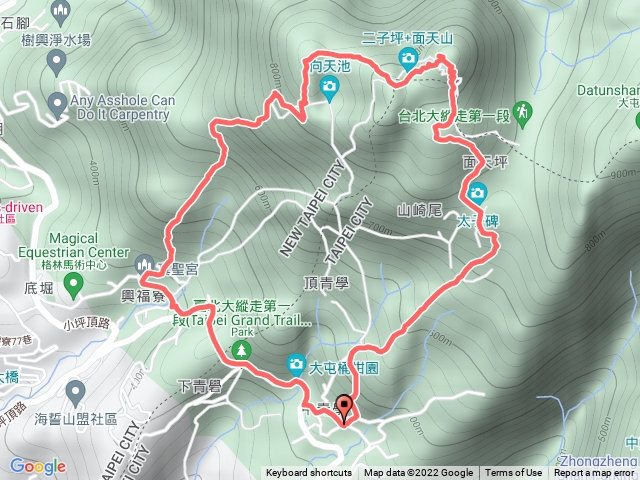 台北市北投 清天宮 興福寮古道 向天池山 向天山 面天山 火燒山 清天宮步道O行走(2022-09-18)