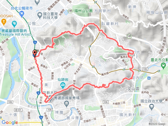 萬隆登芳蘭山、中埔山、軍功山、興隆山、仙跡岩環回