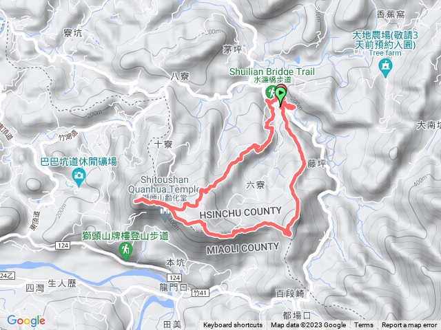 猿獅縱走O型2023.10.03（猿山-六寮石壁-獅頭山-獅尾山-水簾洞）