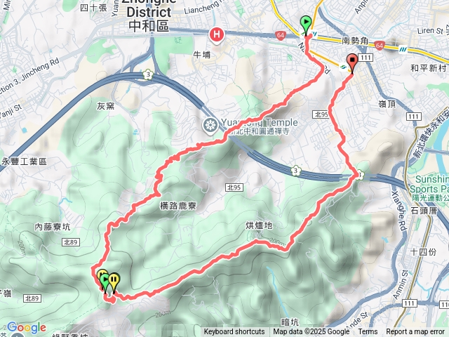 2025微笑山線大縱走尋寶集章任務微笑山線：【天上山系】烘爐地土地公段202508311335