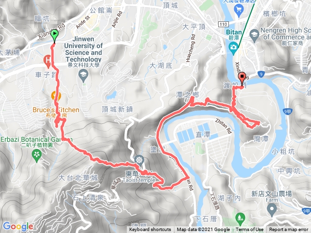 塗潭山、美芝城、碧潭山步道、灣潭山、渡船頭