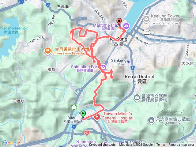 三角洲嶺山+三角洲嶺山北峰+獅球嶺池+獅球嶺山+獅球嶺東砲台+獅球嶺中央砲台+獅球嶺北峰+獅球嶺西砲台山+紅龍山東南峰+紅龍山+蚵殼港山+劉銘傳隧道預覽圖