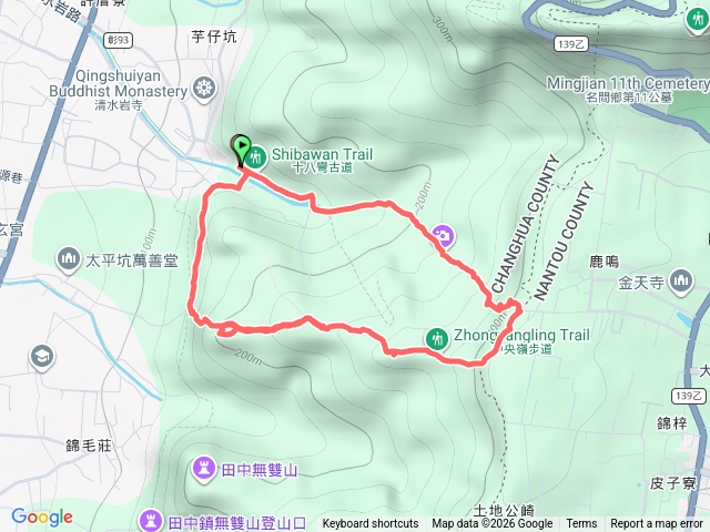 中央嶺步道18彎古道