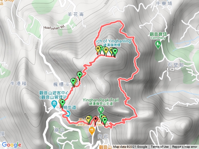 觀音山、北橫古道、硬漢嶺、林梢步道O型