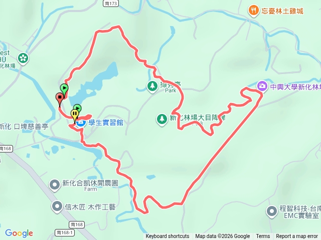 中興大學新化林場環狀預覽圖