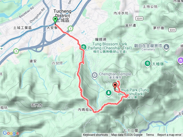 桐花公園三粒半山天上山健走