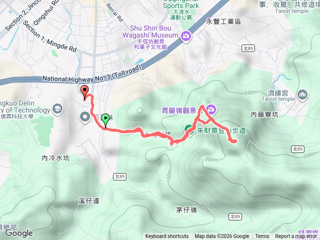 大尖山青龍嶺O型路線預覽圖