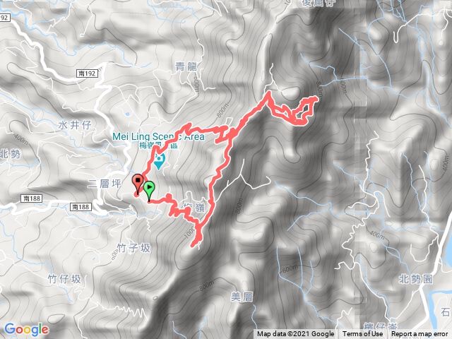 梅嶺，獵鷹尖一線天