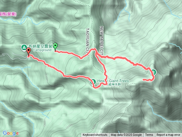 阿熹北插天山二登山口進一登山口出縱走預覽圖