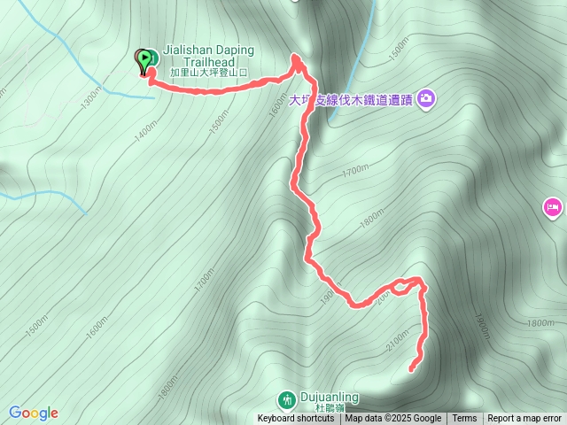 加里山(大坪起登，中線來回)預覽圖