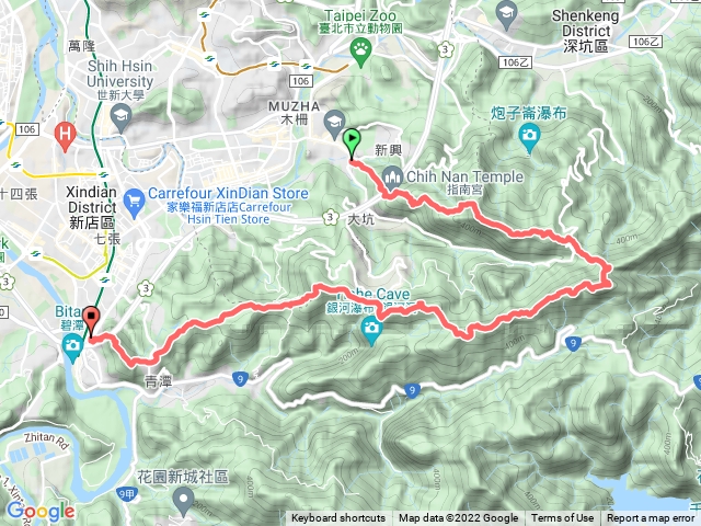 指南宮猴山岳上二格山下新店捷運站