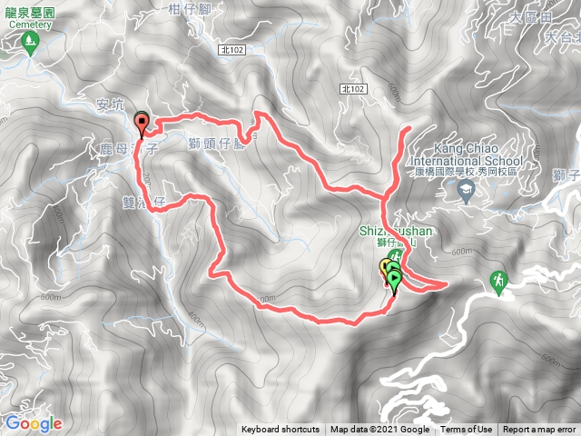 粽串尖 大丘田山 獅仔頭山 鹿母潭山O形