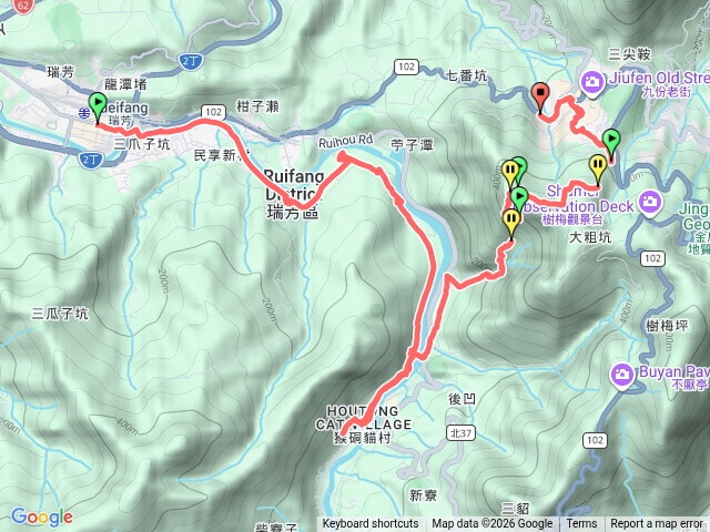 瑞芳車站➡️瑞猴自行車道➡️猴峒➡️小粗坑古道➡️九份預覽圖