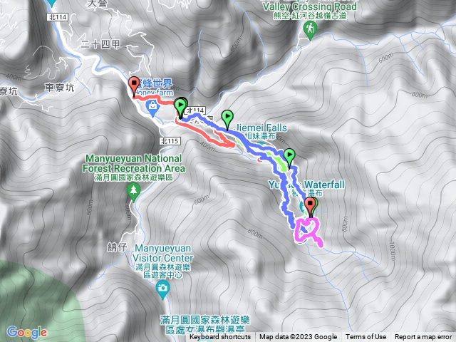 雲心、森山、藝音瀑布、耘夢谷