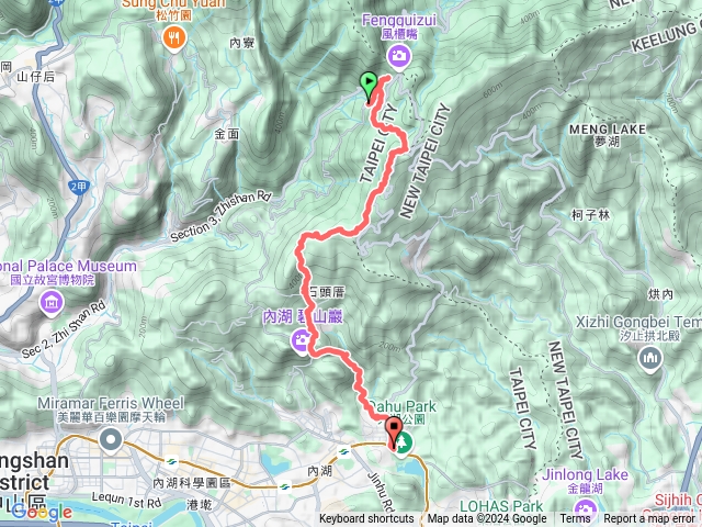 臺北大縱走 第四段：風櫃口至捷運大湖公園站預覽圖