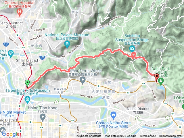 臺北大縱走第五段：劍潭至大湖公園
