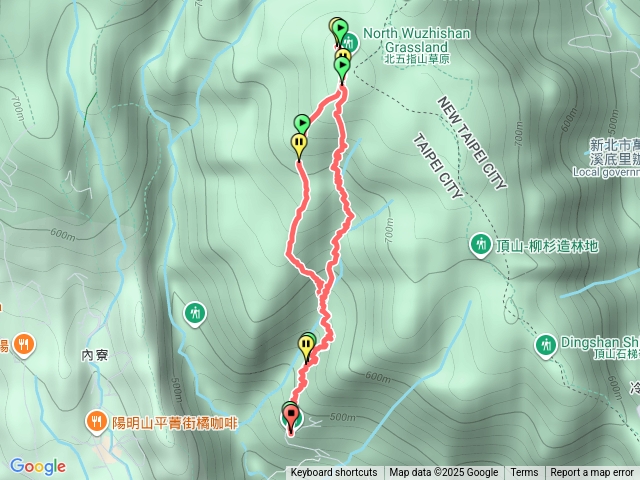 北五指山、高頂山步道