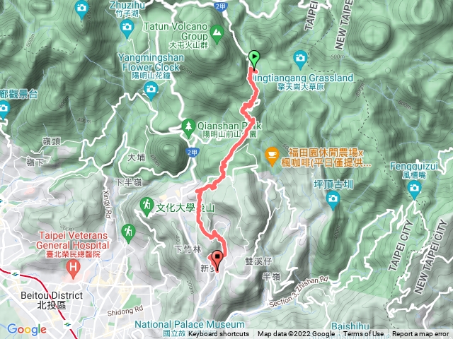 冷水坑 人車分道 燒庚寮 陽明山國小