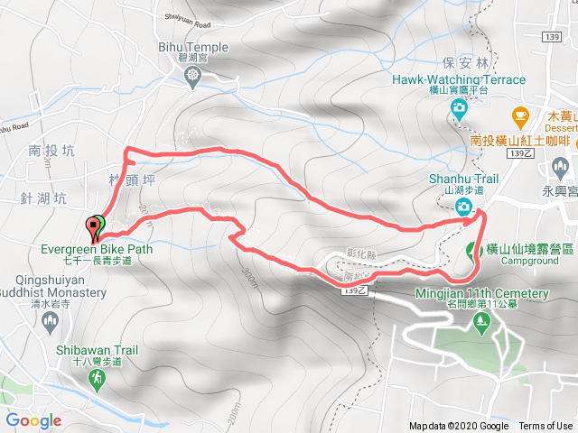 橫山O行走經長青自行車道(全程走陡坡捷徑)&山湖步道