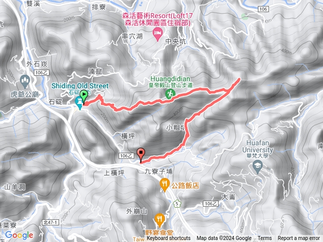 皇帝殿西峰登山口-西峰-天王峰-東峰-小粗坑登山口