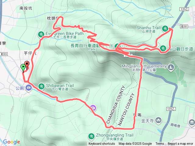 十八彎古道環走長青自行車道預覽圖