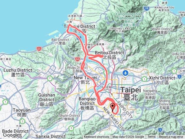 秀朗橋-淡江大橋自行車右去左回O型