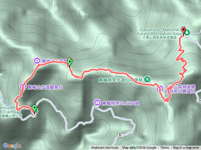 鳶嘴捎來步道預覽圖