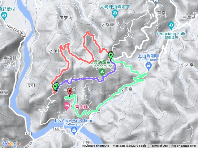 新竹縣橫山鄉 薯園山 水頭排山 毬子山 田寮山連走航跡檔gpx(2023-02-05)