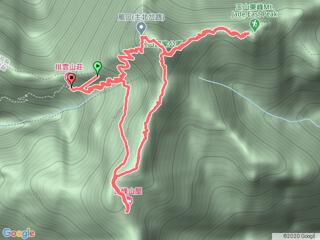 排雲山莊-圓峰山屋-玉山南稜-玉山東峰