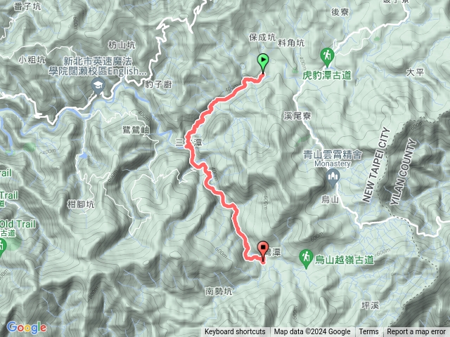 淡蘭中路北勢溪古道+灣潭古道：泰平農場(料角坑)→灣潭預覽圖