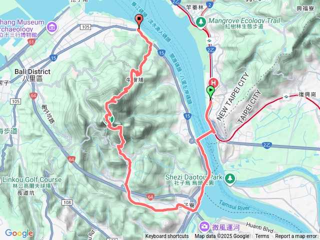 竹圍捷運站/硬漢嶺/八里渡船頭