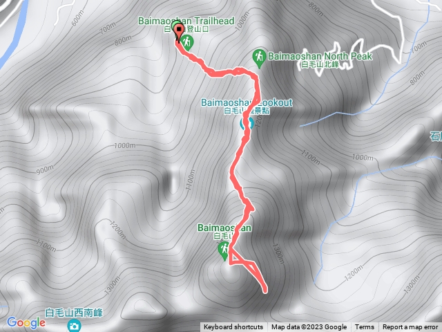 谷關白毛山（登山口起登）112年10月14日