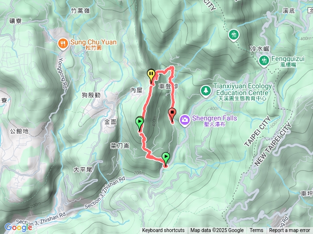 20250831簡厝登山口 鵝尾山前峰 鵝尾山 清風亭 坪頂古（新）圳步道  溪和宮預覽圖