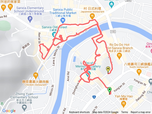 李梅樹紀念館.三峽拱橋.三峽宰樞廟.秀川老街.三角湧老街.金興居古厝.藍染公園.藍染遊客服務中心.秀才厝.秘密小徑.三峽長福巖清水祖師廟