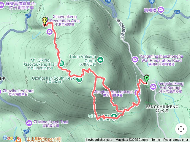 七星山夢幻湖小油坑折返