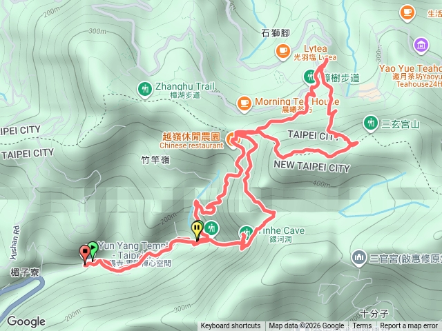 銀河洞越嶺步道-鵝角格山-樟湖步道O型來回預覽圖