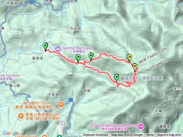 蝙蝠洞、觀音洞步道、金平山西峰O型健走