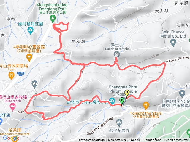 石牌親水步道、香山步道、四面佛寺