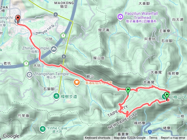 貓空林道-土地公廟-南邦寮山-二格山預覽圖